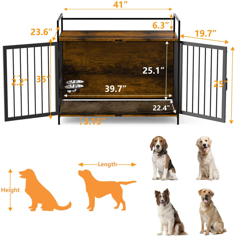 Wire crate outlet sizes